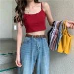 Fashionable Summer Hot Girl Small Camisole, Internet Famous, Worn Inside and Outside, Sexy Base, Beautiful Back, Exposed Navel