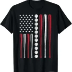 Patriotic Baseball 4th Of July Men USA American Flag Boys T-Shirt