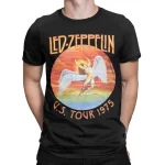 L-Leds Zeppelined Album Band Graphic Music Album Print Summer T Shirt for Men Women 100% Cotton Tee Shirt Clothes