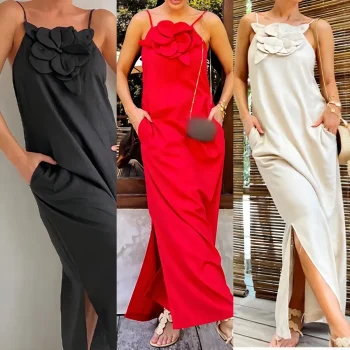 2025 Summer Women's New Suspender Shirt Sleeveless Dress For Women's Vacation Versatile Style Sexy Comfortable Fashionable Dress