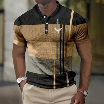 Men's Polo Shirt Graphic Prints Turndown Outdoor Street Short Sleeves Print Button-Down Clothing Sports Fashion Streetwear