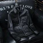 2025 Spring High Quality Leather Jacket Men Multi Pocket Motorcycle Jacket Lapel Zipper Casual Business PU Coats Men Clothing